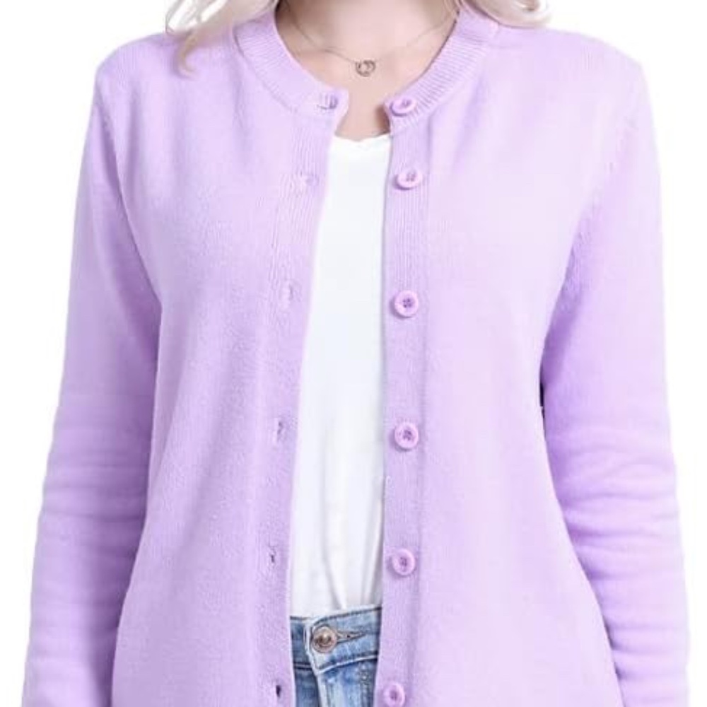 NWT Smiling Pinker ladies button down cardigan size Large